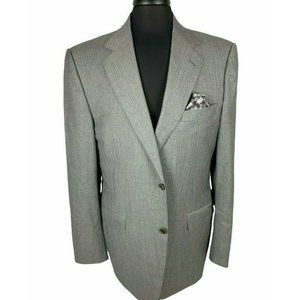 Canali Mens 100% Wool Gray Blazer 2 Button Size 42L US